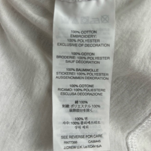 J. Crew Embroidered Herringbone T-Shirt In Grey Small - Picture 5 of 9